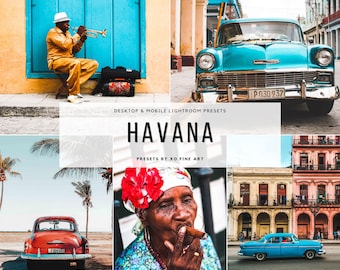 Havana Lightroom Presets: Mobile & Desktop Filters (Set of 6)