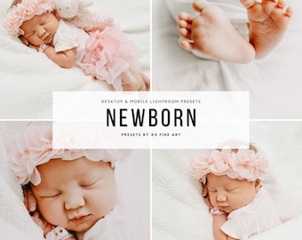 Newborn Lightroom Presets: Baby Photography Filters (Mobile & Desktop)