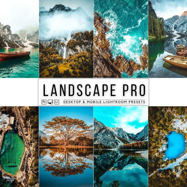 Landscape Presets | Set of 15 | Lightroom Mobile & Desktop Scenery | Vibrant | HDR Photography | Nature Travel | Instagram Influencer | Dron