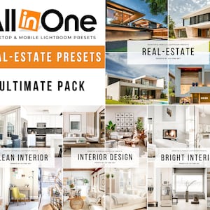 REAL ESTATE Presets | Set of 41 Bundle | Mobile and Desktop Lightroom Preset | Exterior presets | Interior Presets |