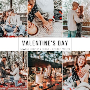 Rose Gold Lightroom Presets: Valentine&#39;s Day Mobile & Desktop (Set of 10)