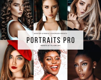 Portrait Lightroom Presets Set of 14 | Beauty & Selfie Mobile + Desktop Filters