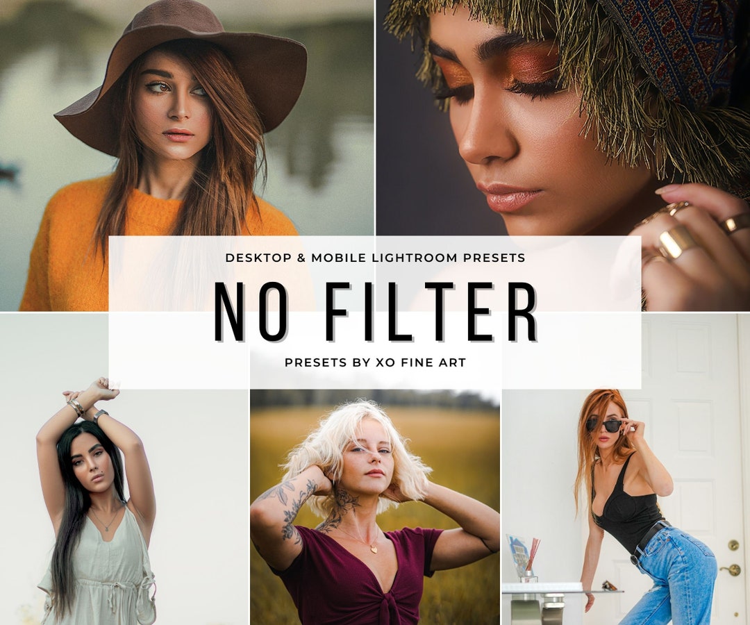No Filter Instagram Preset Set of 8 Lightroom Mobile & Etsy