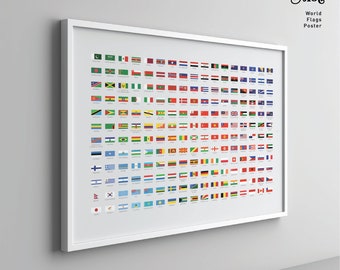 Pôster de gradiente de cores da bandeira do país para crianças, alunos, professores, atlas mundial, geografia, sala de aula educacional, sala de estudo, arte impressa