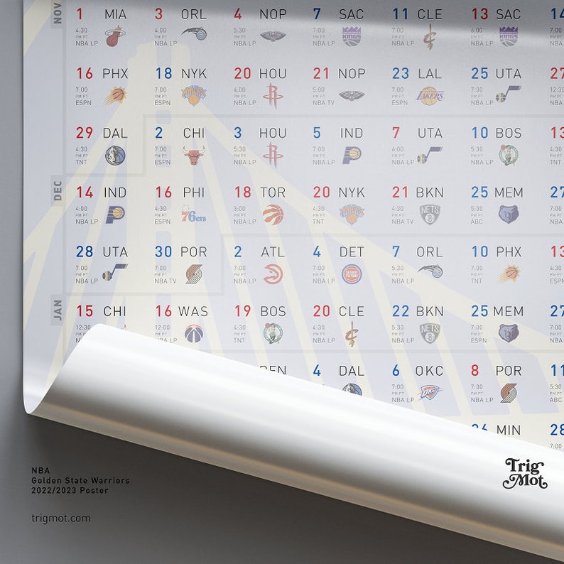 Golden State Warriors Poster Digital Download NBA 2022/23 Etsy