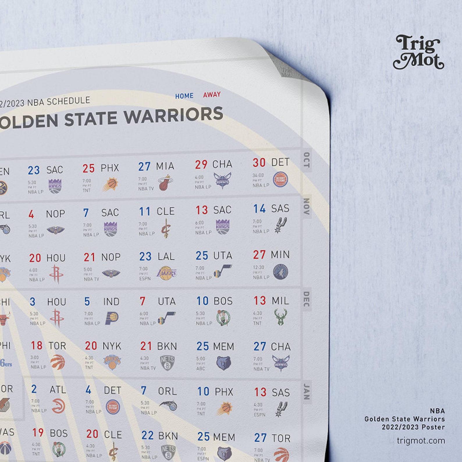 Golden State Warriors Poster Digital Download NBA 2022/23 Etsy