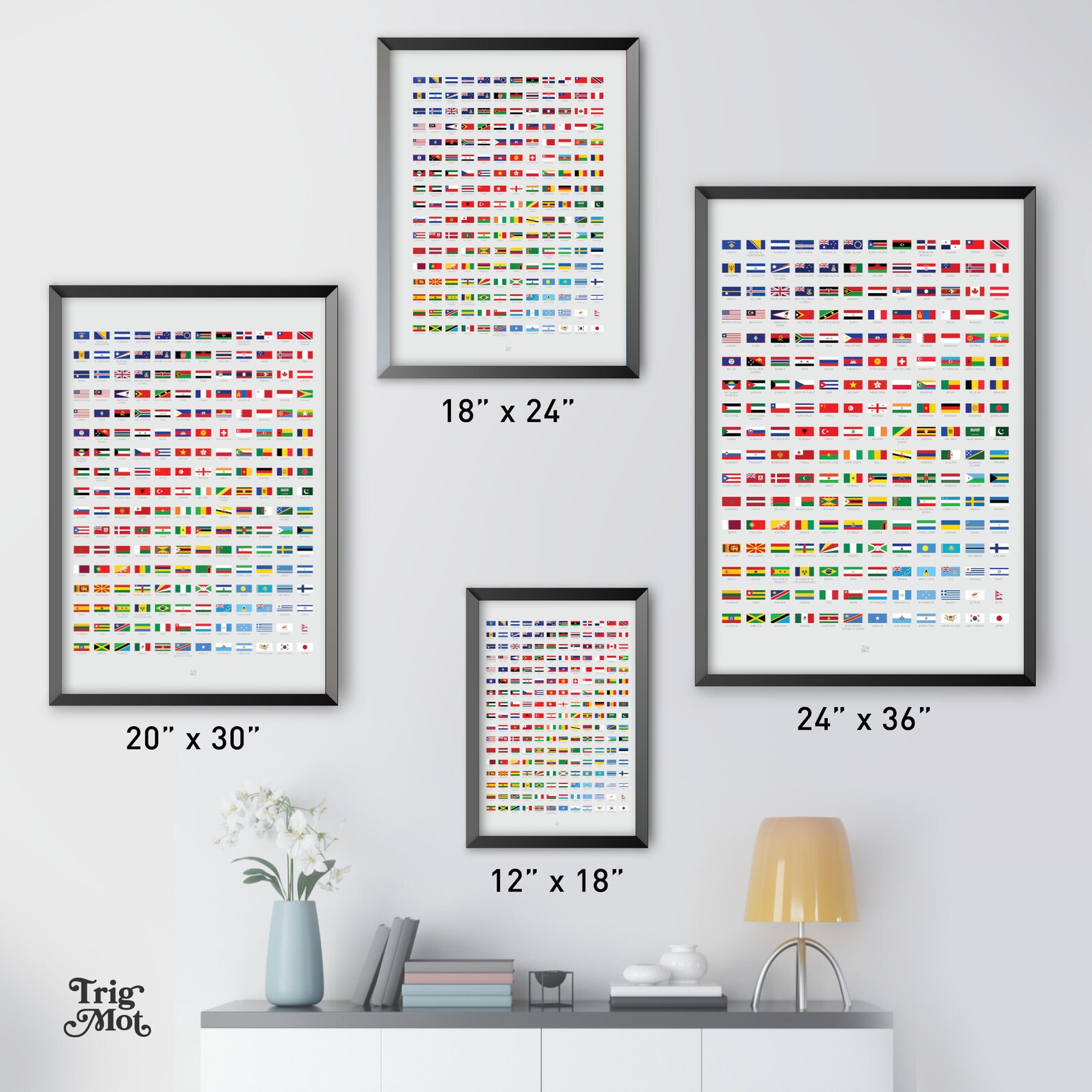Flags of the World Poster Printed or Digital Interactive - Etsy