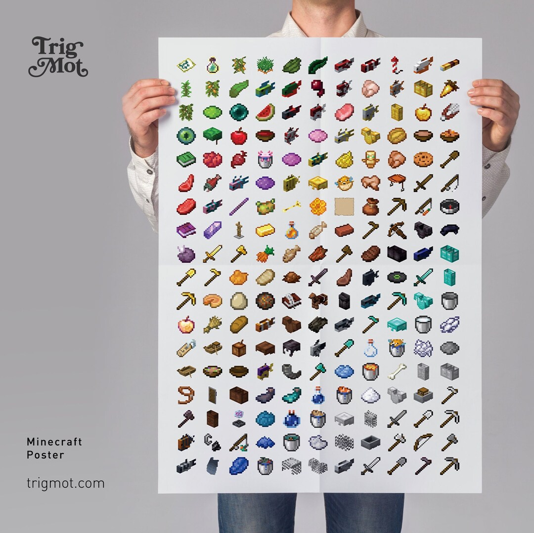Minecraft Home Room Wall Decor Game Poster Minecrafter Gift - Etsy