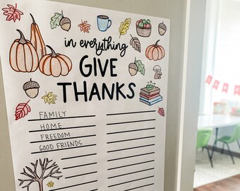 Thankful/Gratitude Tree + List - 4 Pack with 2 Styles, Give Thanks, Thanksgiving Activity, Engineer Print, Instant Digital Download