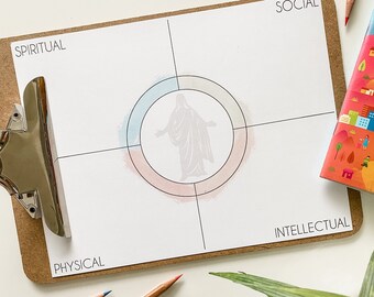 Children and Youth Goal Sheet and Planner, Horizontal, Instant Digital Download, Come Follow Me, CFM, Personal Development