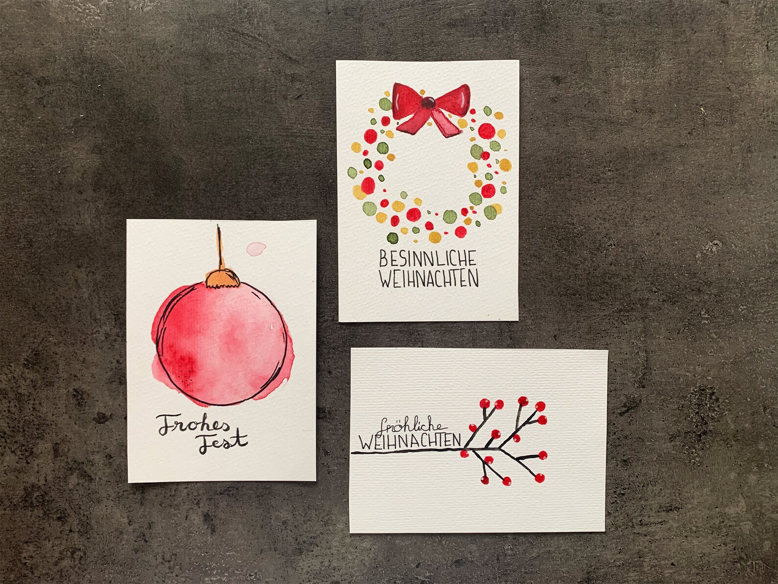 Aquarell Weihnachtskarten Etsy.de
