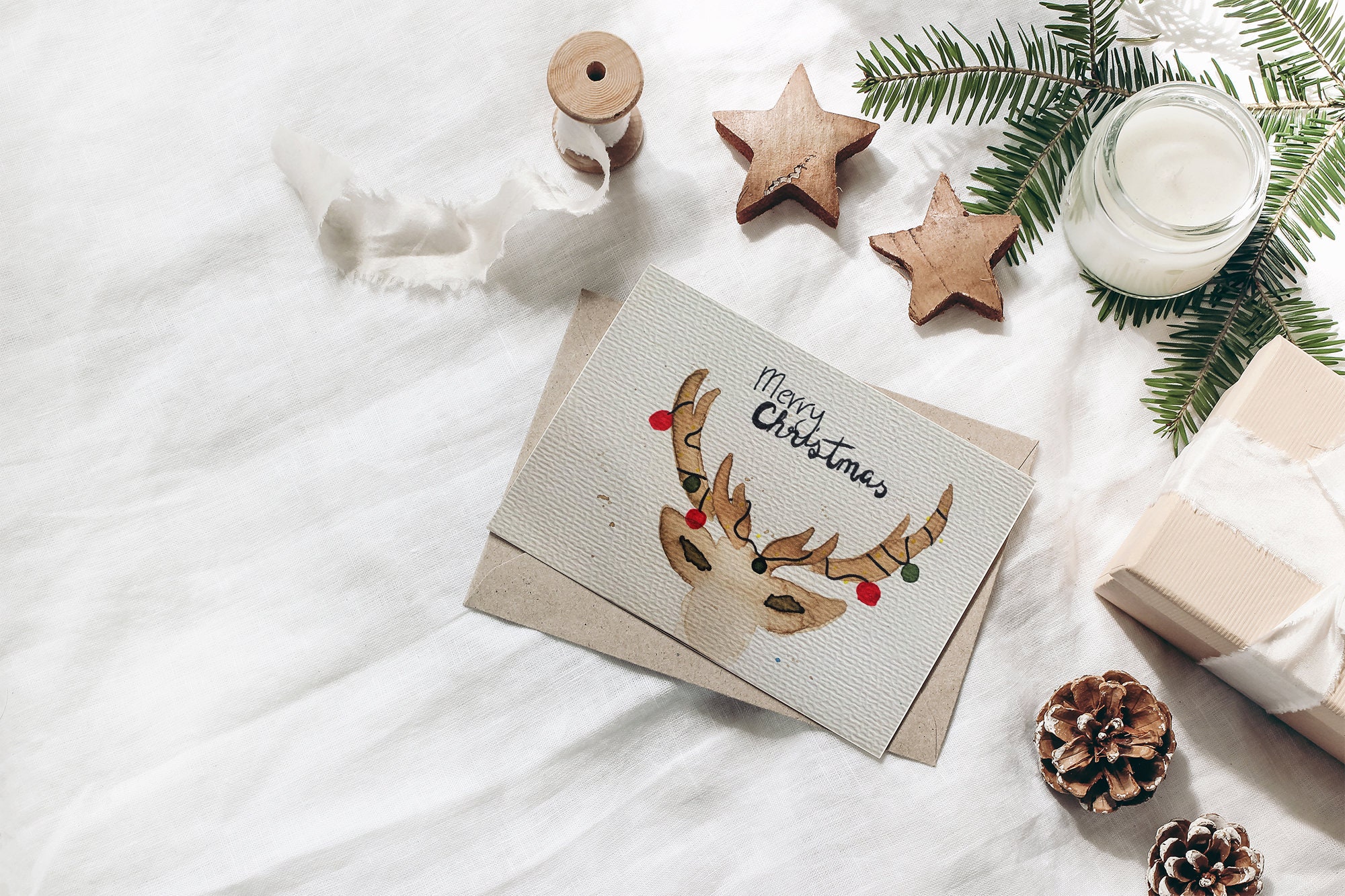 Handgemalte Weihnachtskarten im Aquarell Stil Etsy.de