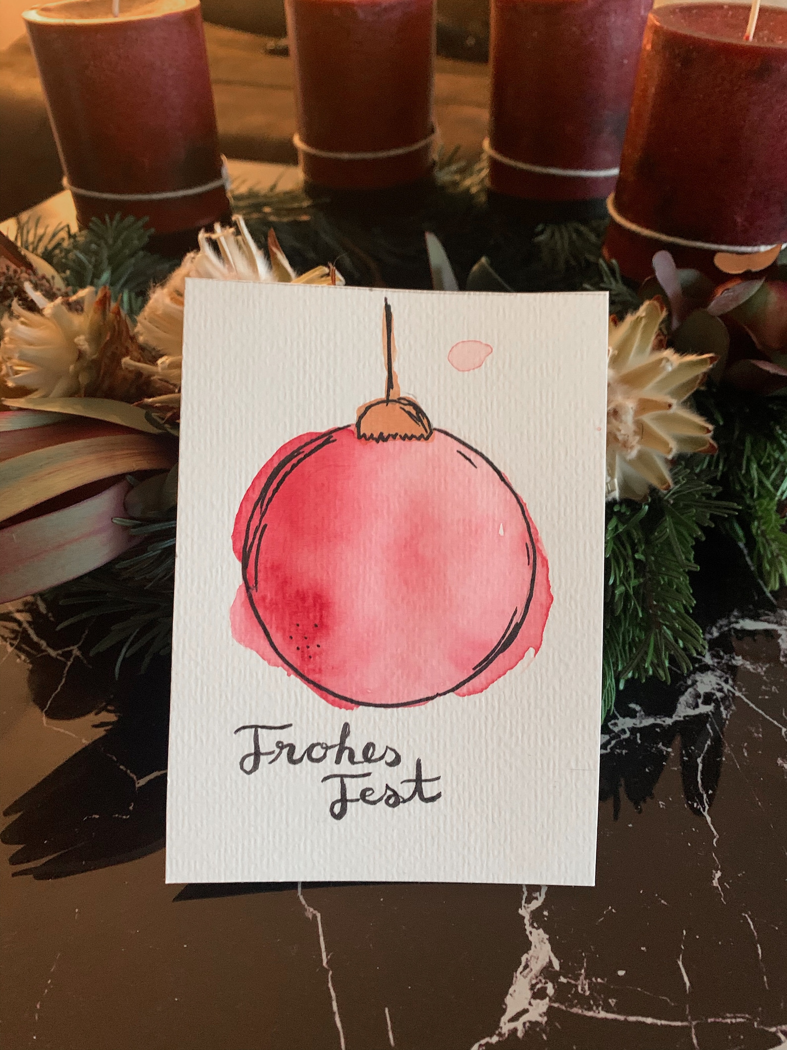 Aquarell Weihnachtskarten Etsy.de