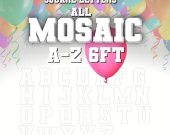 6ft Mosaic All Square Letters from Balloons Mosaic Template 6ft all A-Z Letters Square Stand Letters