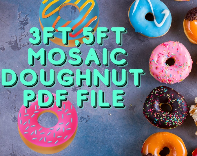 3ft,5ft Mosaic Doughnut  PDF With Guide