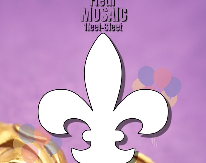 1ft-6ft Mosaic Fleur de Lis from Balloons PDF files