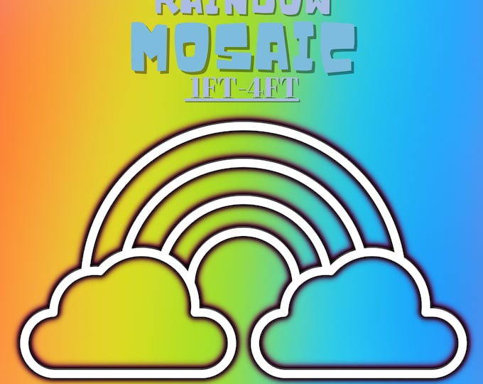 1ft-4ft Mosaic Rainbow from Balloons PDF files Magic Rainbow Mosaic
