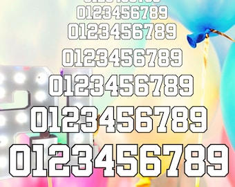 7ft 6ft 5ft 4ft 3ft 2ft 1ft Mosaic All 0-9 Square Numbers from Balloons PDF files with Instructions Book