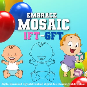 1ft-6ft Mosaic Embrace from Balloons PDF files Baby Shower Mosaic