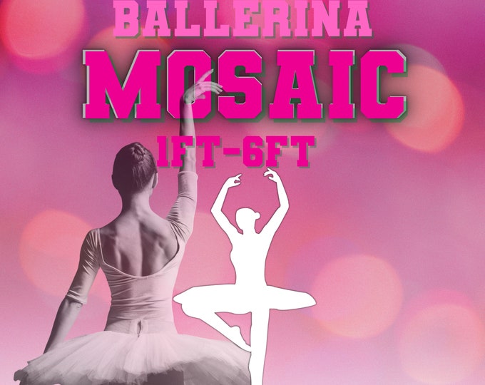 1ft-6ft Mosaic Ballerina Dancer Birthday from Balloons PDF files With Instructions Book