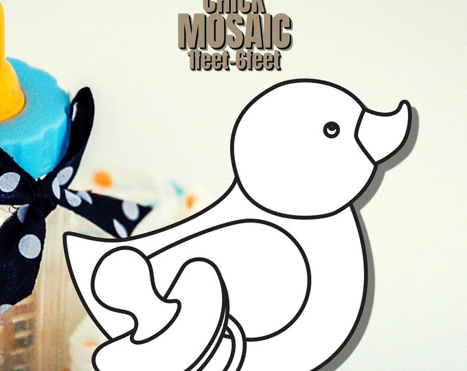 1ft-6ft Mosaic Baby Chick with Pacifier from Balloons PDF files
