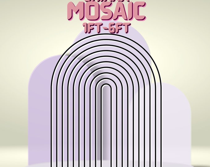 6ft 5ft 4ft 3ft 2ft 1ft Mosaic Chiara Backdrop Wall Arch from Balloons 9 in one Size