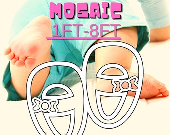 1ft-8ft Mosaic Baby Girl Feet from Balloons PDF files