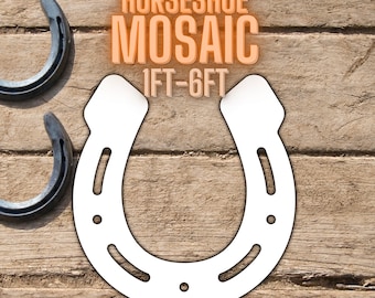1ft-6ft Mosaic Horseshoe from Balloons PDF files with Instructions Book Download
