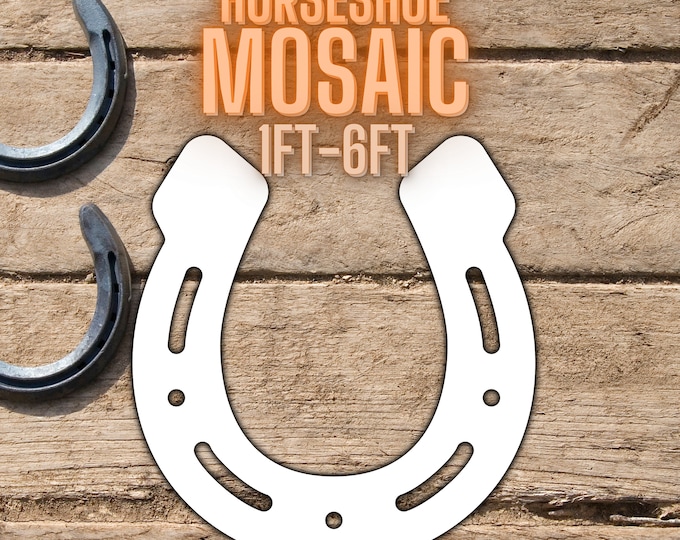 1ft-6ft Mosaic Horseshoe from Balloons PDF files with Instructions Book Download