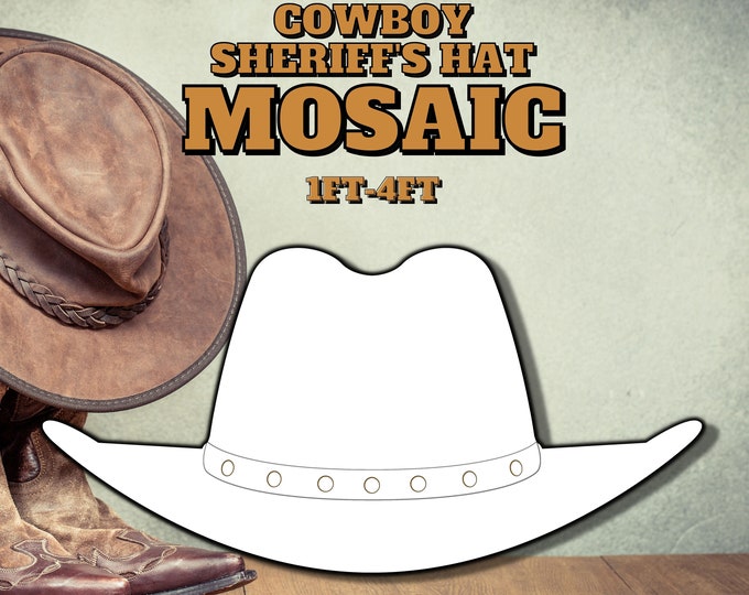 1ft-4ft Mosaic Cowboy Sheriffs Hat from Balloons PDF files