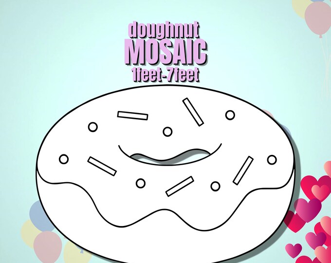 1ft-7ft Mosaic Doughnut from Balloons Donut  PDF files