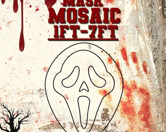 1ft-7ft Mosaic Halloween Mask from Balloons, PDF files