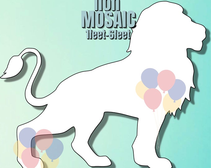 1ft-6ft Mosaic Lion from Balloons
