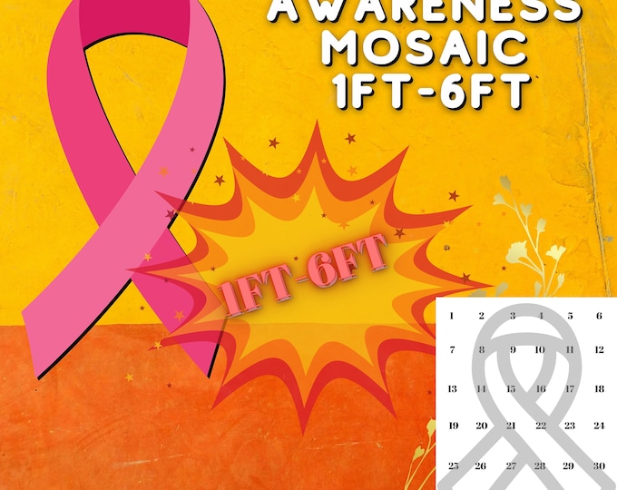 1ft-6ft Mosaic Awareness from Balloons PDF files with Instructions Book