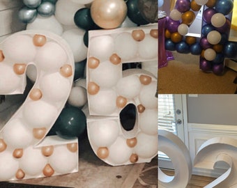Mosaic Numbers from Balloons PDF files 0-9 All Numbers And All Size 1ft to 5ft with Bonus 6ft Numbers