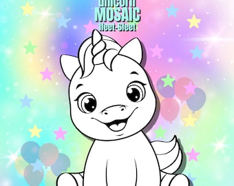 1ft-6ft Mosaic Baby Unicorn from Balloons, PDF files