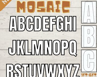 6ft, 5ft, 4ft, 3ft, 2ft, 1ft  Mosaic All Stand Letters from Balloons Mosaic Template