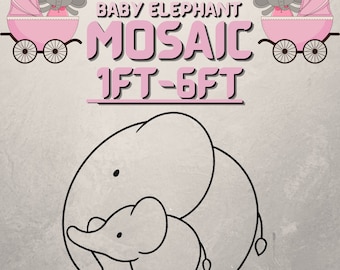 1ft-6ft Mosaic Baby Elephant from Balloons PDF files Baby Elephant Mosaic