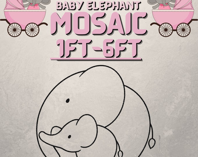 1ft-6ft Mosaic Baby Elephant from Balloons PDF files Baby Elephant Mosaic