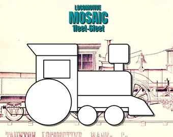 1ft-6ft Mosaic locomotive from Balloons