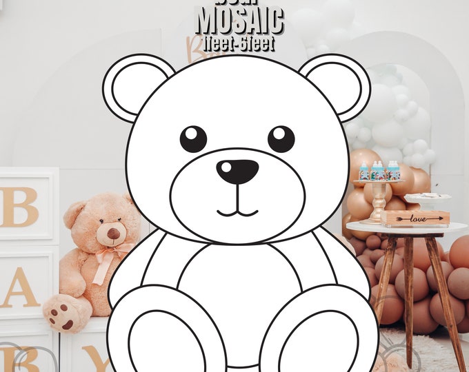 1ft-6ft Mosaic Teddy Bear from Balloons PDF files Baby Shower Mosaic New