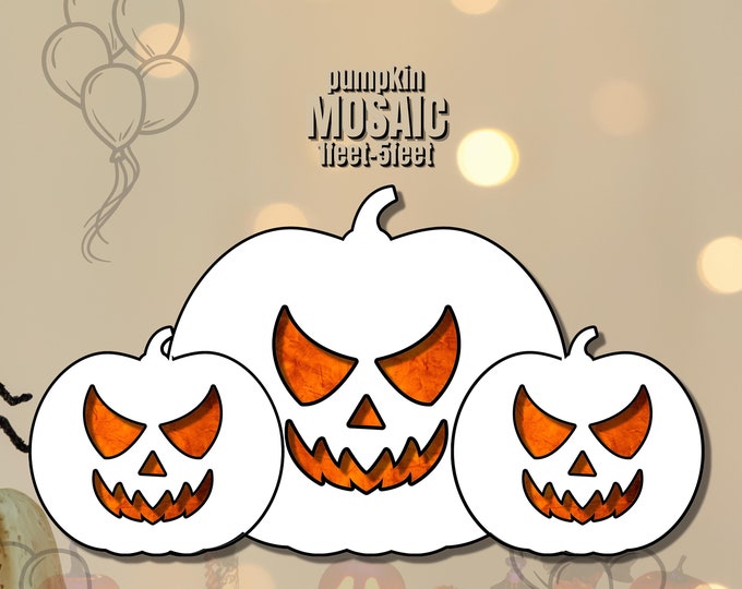 1ft-5ft Mosaic Halloween Pumpkin Family from Balloons, Halloween PDF files