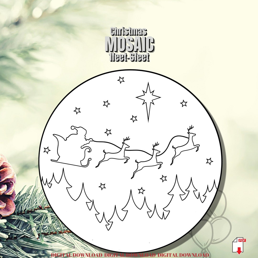 Thème de Noël en mosaïque de 1 à 6 pieds à partir de fichiers - France