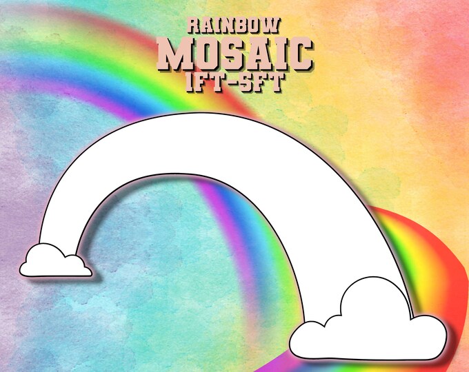 1ft-5ft Mosaic Growing Rainbow from Balloons PDF files Angle Magic Rainbow Mosaic