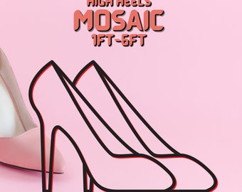 1ft-6ft Mosaic High Heels from Balloons PDF files Woman Shoes Mosaic