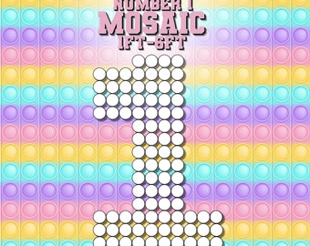 1ft-6ft Mosaic Number 1 from Balloons PDF files Special Edition