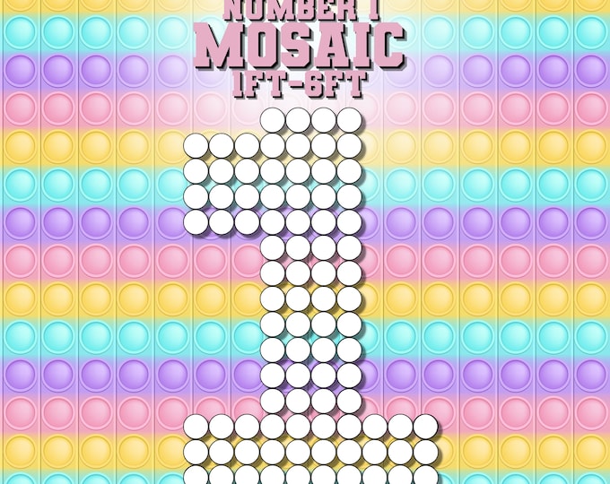 1ft-6ft Mosaic Number 1 from Balloons PDF files Special Edition