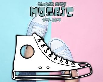 6ft 5ft 4ft 3ft 2ft 1ft Mosaic Canvas Shoe from Balloons, PFD files