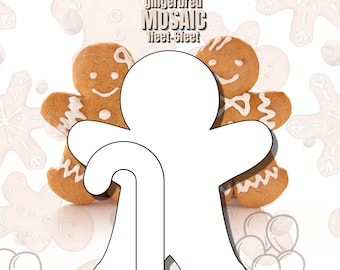 1ft to 6ft Mosaic Gingerbread Christmas Decoration from Balloons