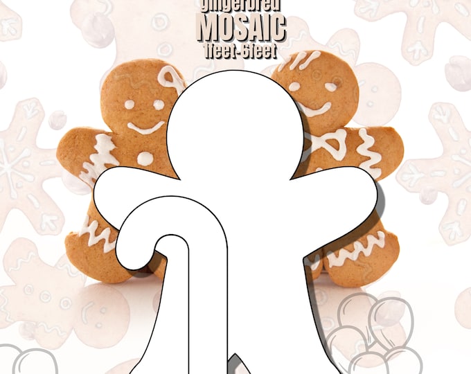 1ft to 6ft Mosaic Gingerbread Christmas Decoration from Balloons